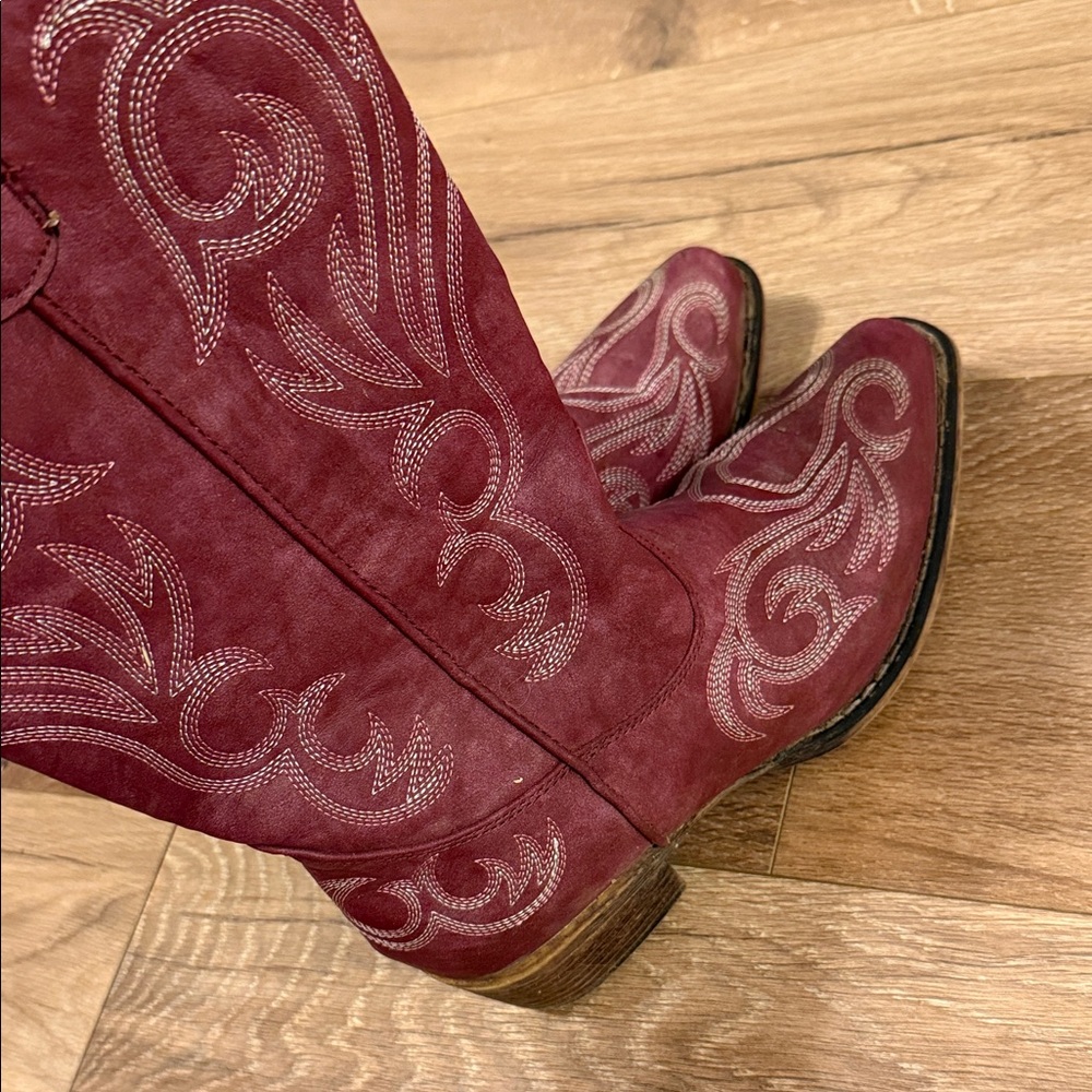 Roper Women's Western Boots in Red/Burgundy - Picture 3 of 4